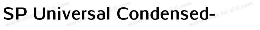SP Universal Condensed字体转换